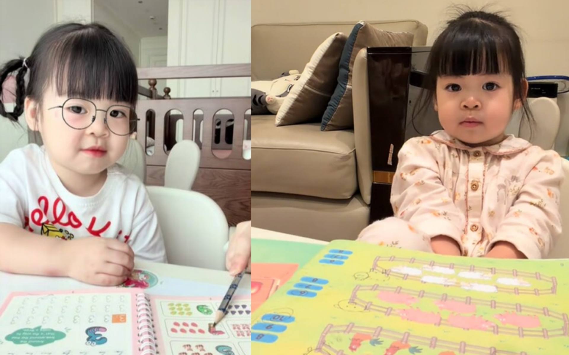 Cứ clip Tuệ An học bài là thu hút lượng tương tác cao, một phần vì sự thông minh, lém lỉnh của bé. Ảnh: TikTok NV