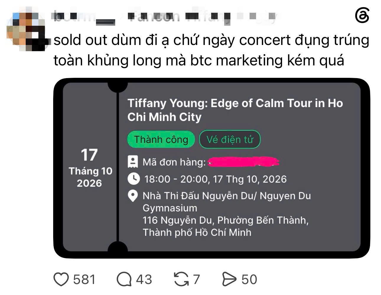 Nữ ca sĩ hạng A hết thời, làm concert ở Việt Nam mà không ai biết
