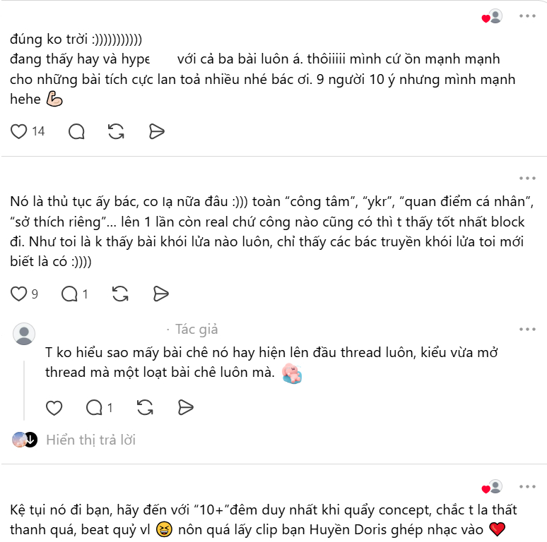Dù vậy, không phải cả ba tiết mục đều nhận phản ứng tiêu cực