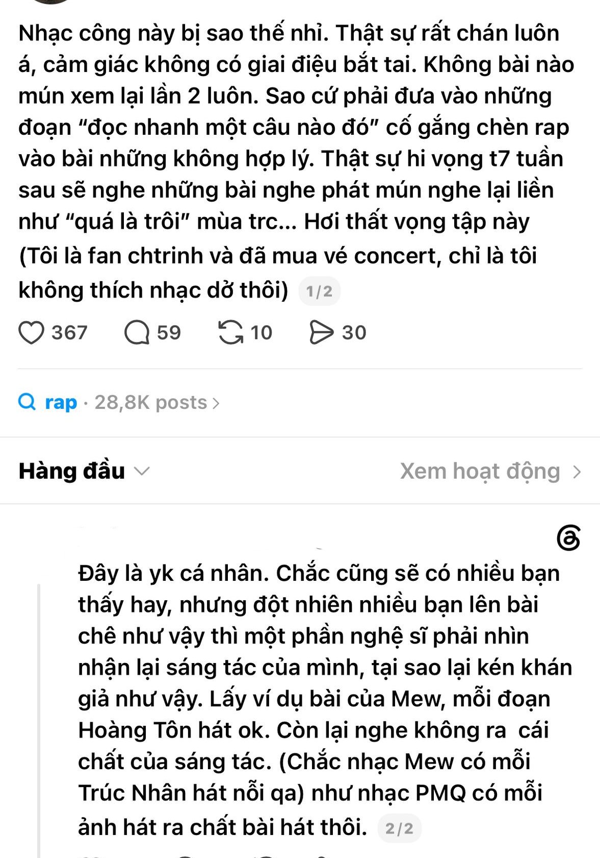 Nhiều ý kiến tranh luận về chất lượng âm nhạc của tập phát sóng tối qua