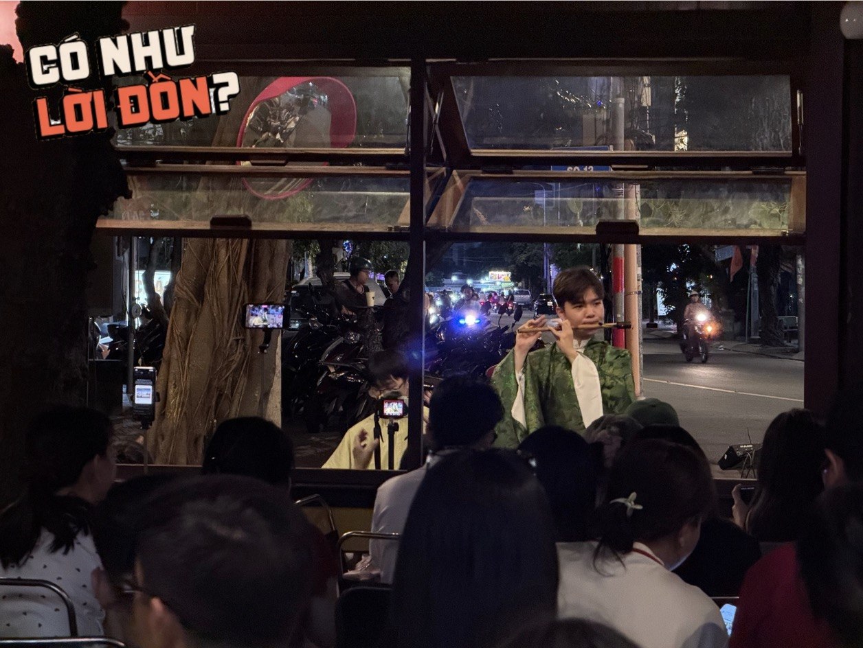 Không mở được nhạc bản quyền nên quán cà phê ở TP.HCM mời hẳn đàn tranh sáo trúc đến biểu diễn, ly nước 95.000 đồng kín chỗ hằng đêm