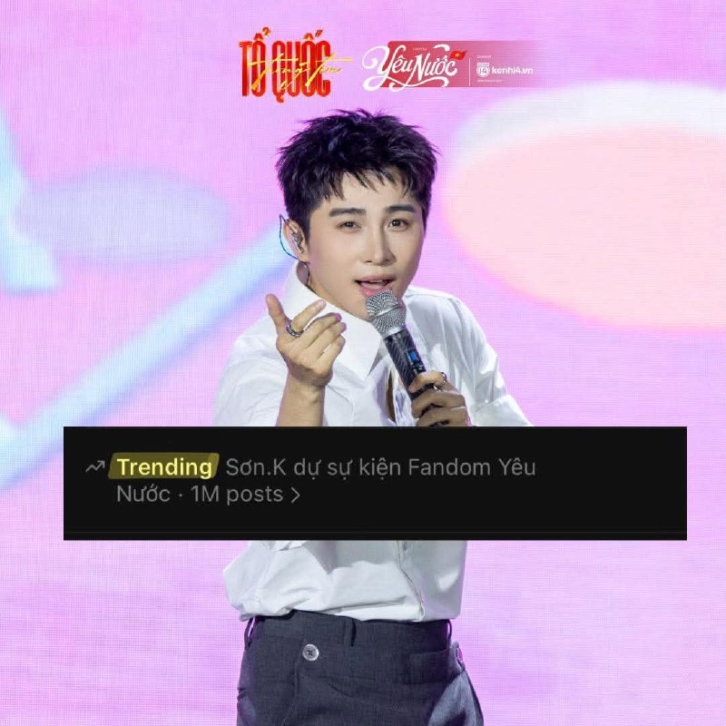 Chỉ sau ít giờ, từ khóa liên quan đến Sơn.K đã lọt top trending trên Threads với hơn 1 triệu bài viết