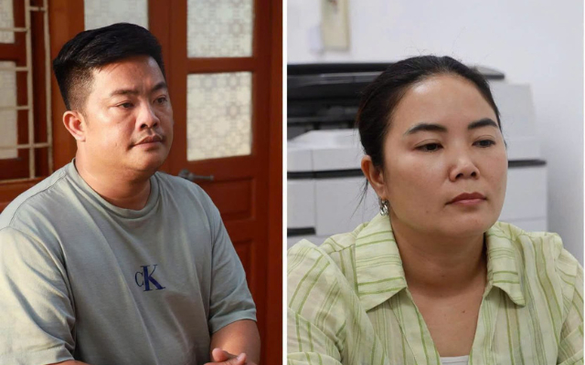 Vũ Hoàng Hải và vợ là Bùi Thị Kim Tuyên.