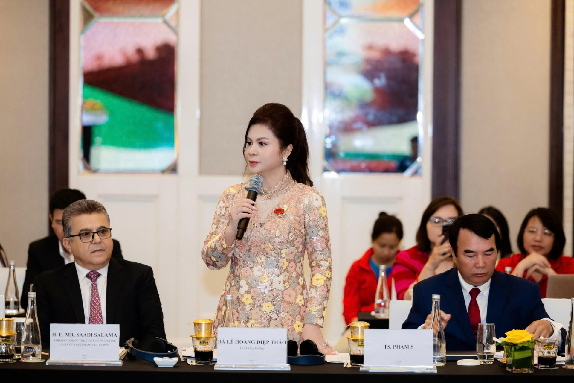 Nữ doanh nhân tại Hội nghị Cà phê Quốc tế 2026 (Ảnh: King Coffee)