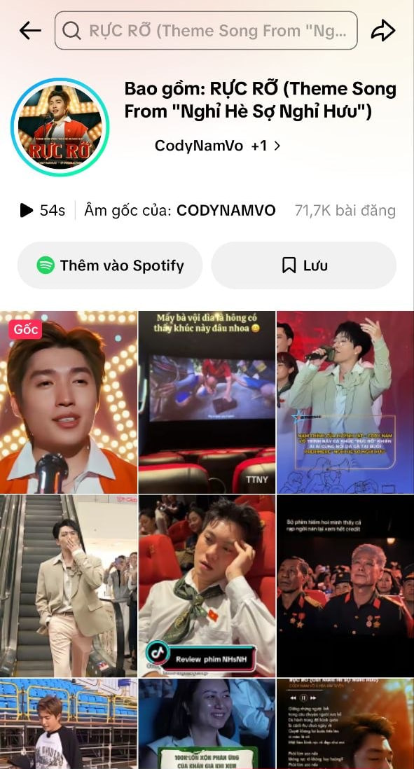 Bài hát xuất hiện trong nhiều video gắn với nội dung của bộ phim, đồng thời được sử dụng trong các clip đời thường của người dùng trên mạng xã hội đặt biệt là TikTok