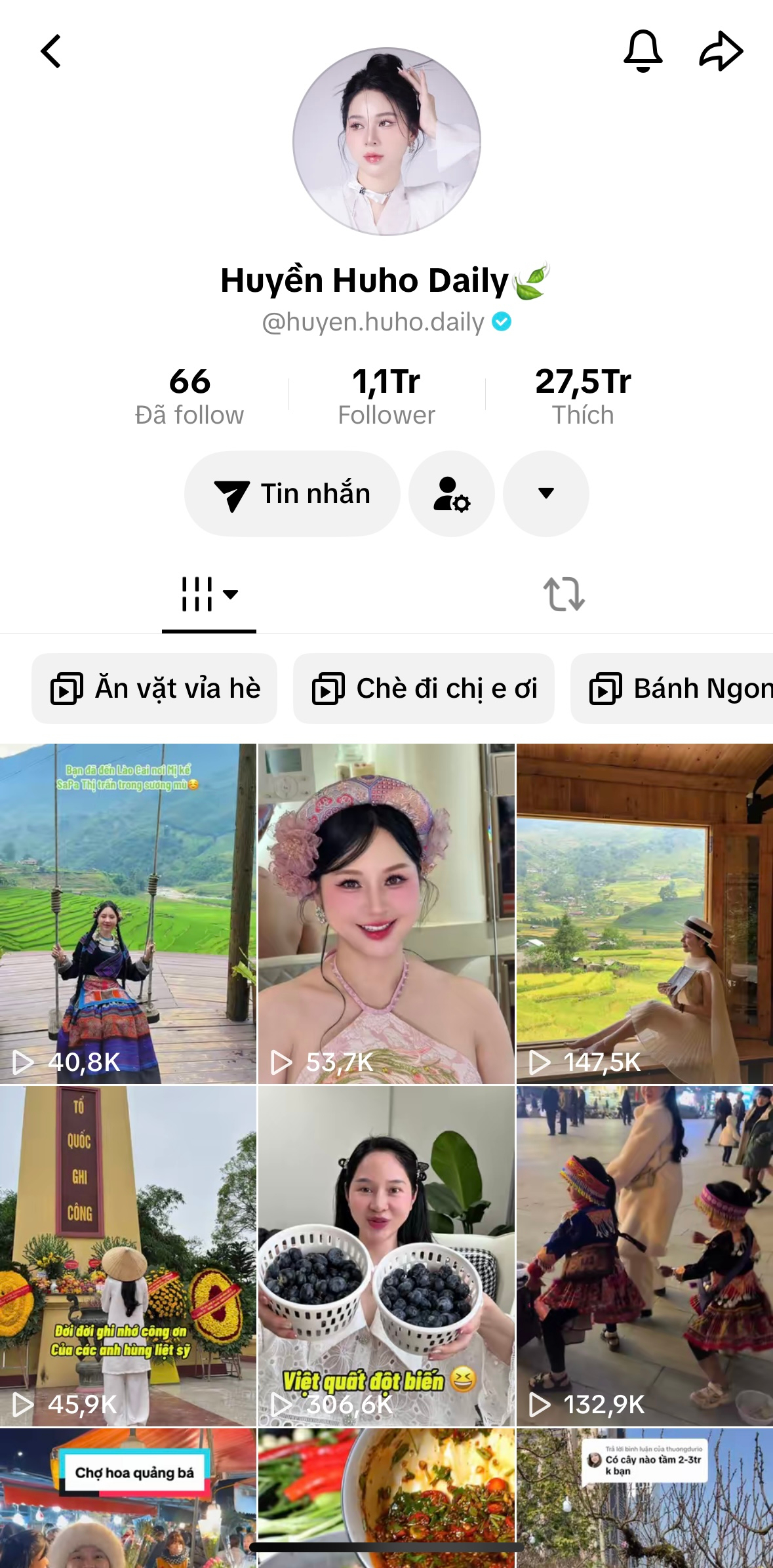 Không tìm thấy tài khoản Huyền Huho