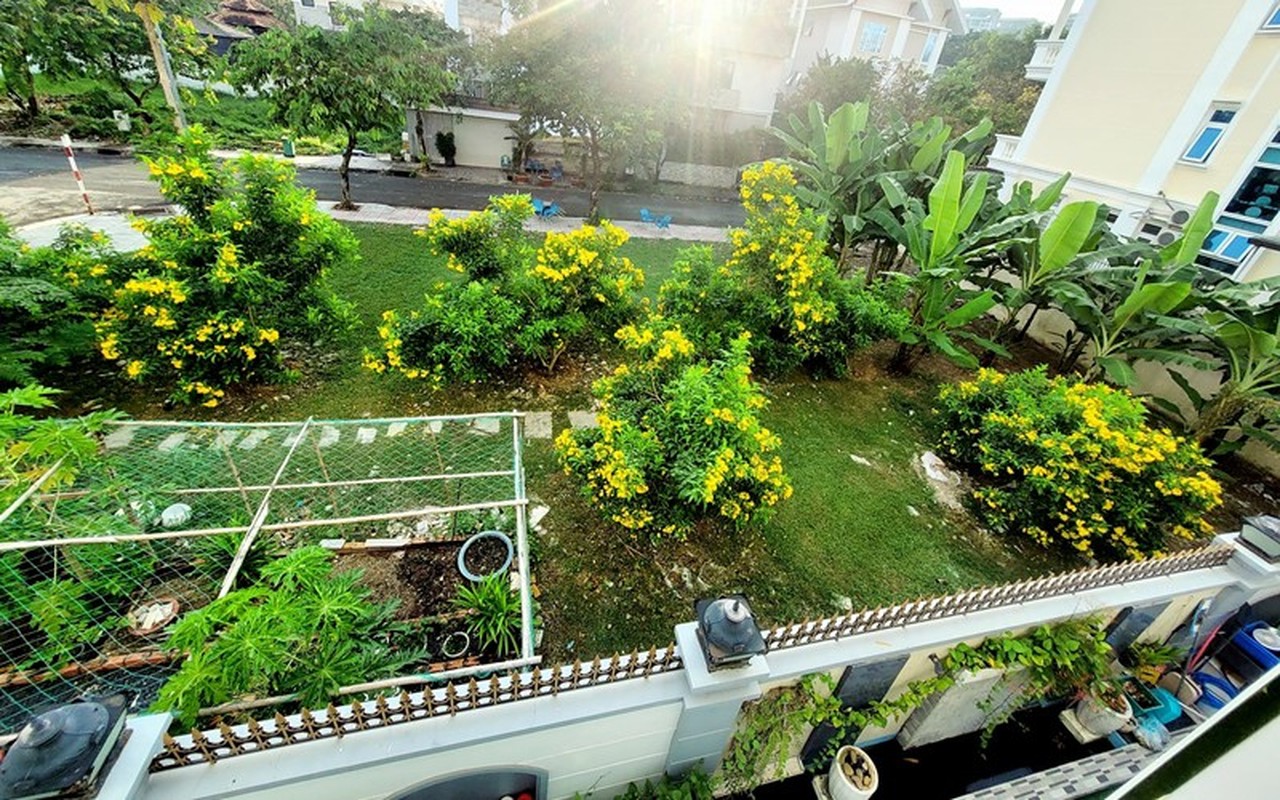 Khu vườn trong biệt thự 400m2 của Cẩm Ly
