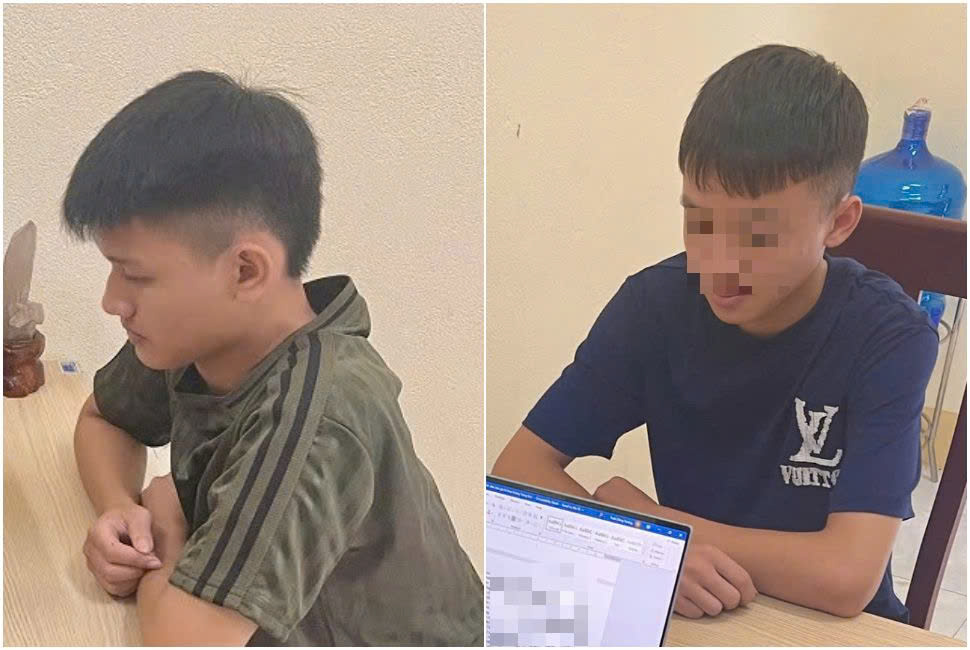 2 đối tượng bị bắt giữ. Ảnh: Công an tỉnh Nghệ An