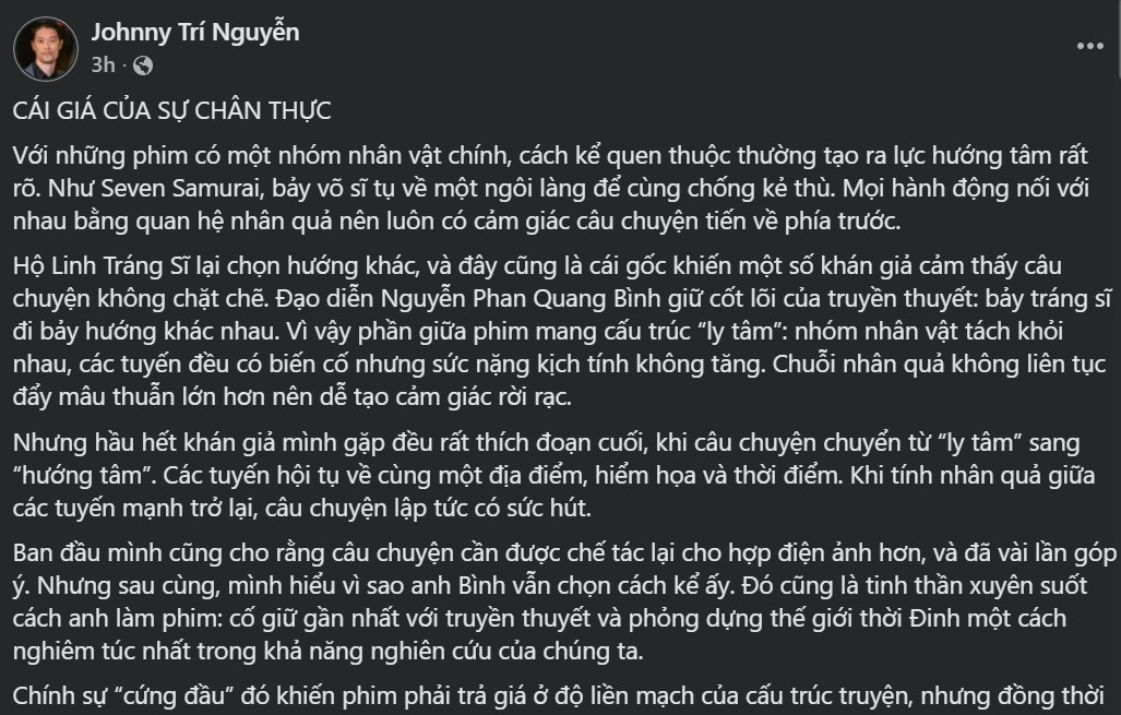 Johnny Trí Nguyễn: Sự cứng đầu khiến Hộ Linh Tráng Sĩ phải trả giá