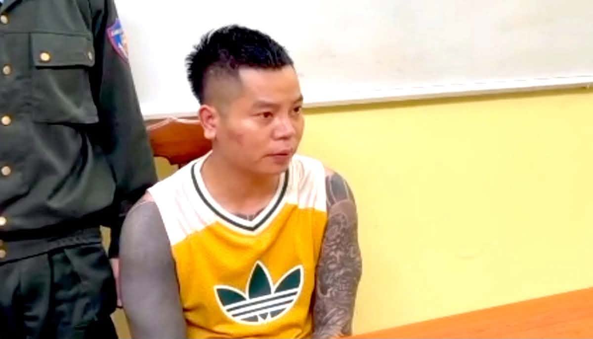 Cao Ngọc Sáng tại cơ quan công an