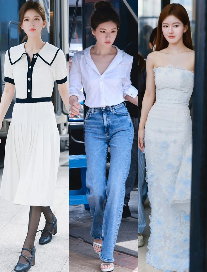 Những set đồ từng khuấy đảo MXH của Hứa Nghiên - Triệu Lộ Tư. (Nguồn: Weibo)