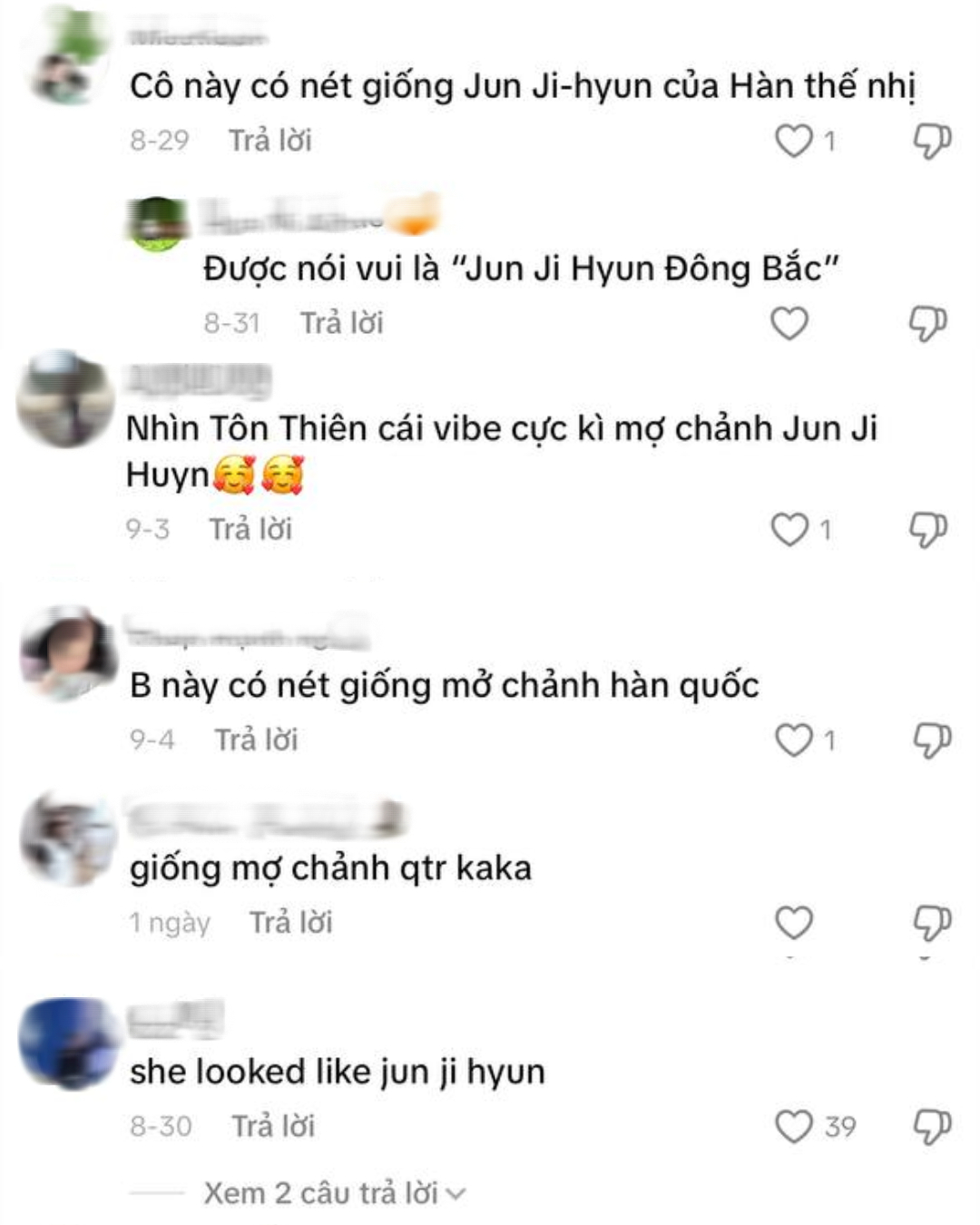 Mỗi đoạn video của Tôn Thiên, ở dưới phần bình luận đều có những ý kiến nhắc đến Jeon Ji Hyun.