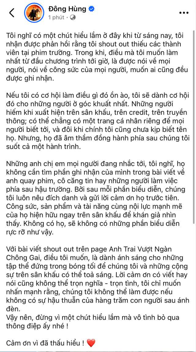 Bài đăng giải thích của Đông Hùng