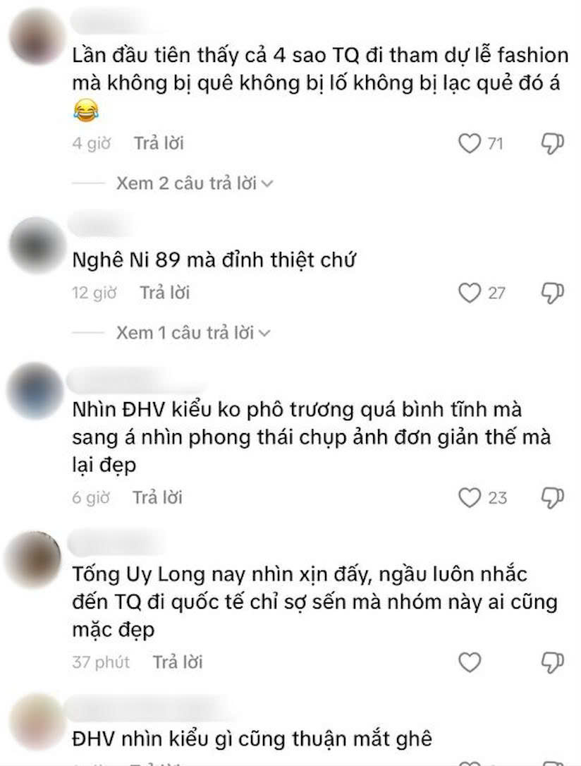 Netizen khen ngợi sự xuất hiện của 4 ngôi sao Cbiz. (Nguồn: Instgram)