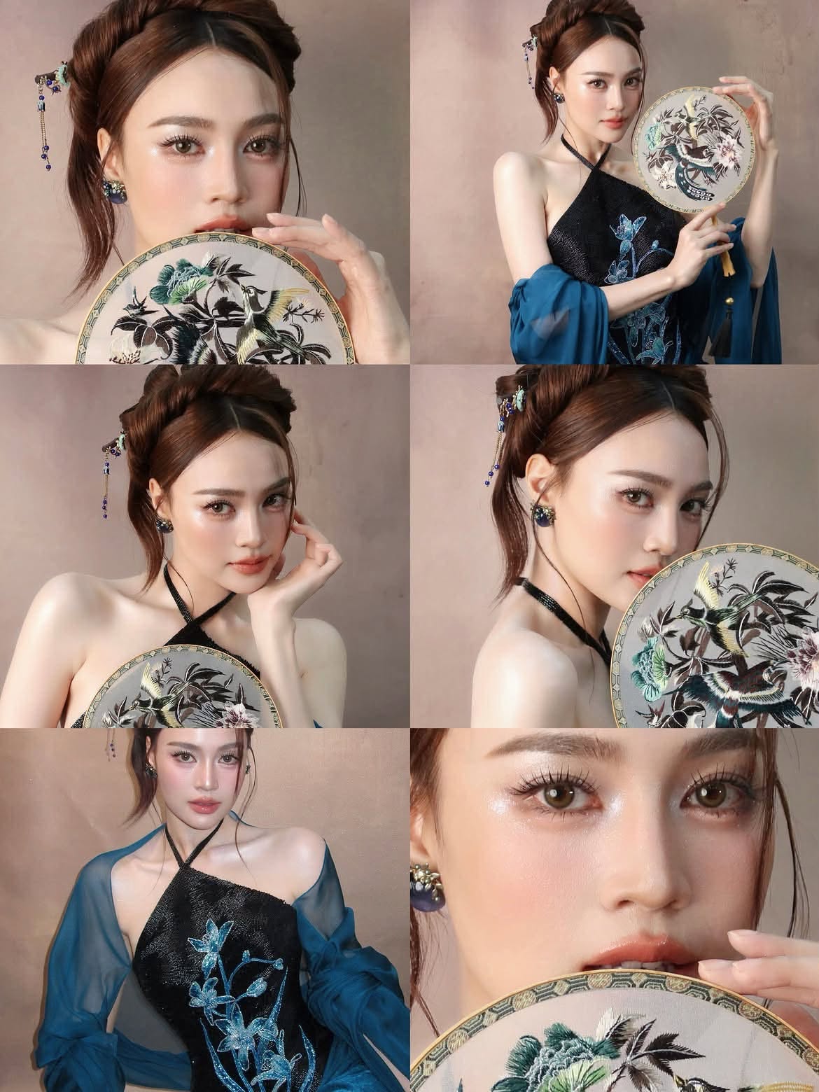 Tạo hình của Lan Ngọc trong sự kiện ra mắt Chị Chị Em Em 3
