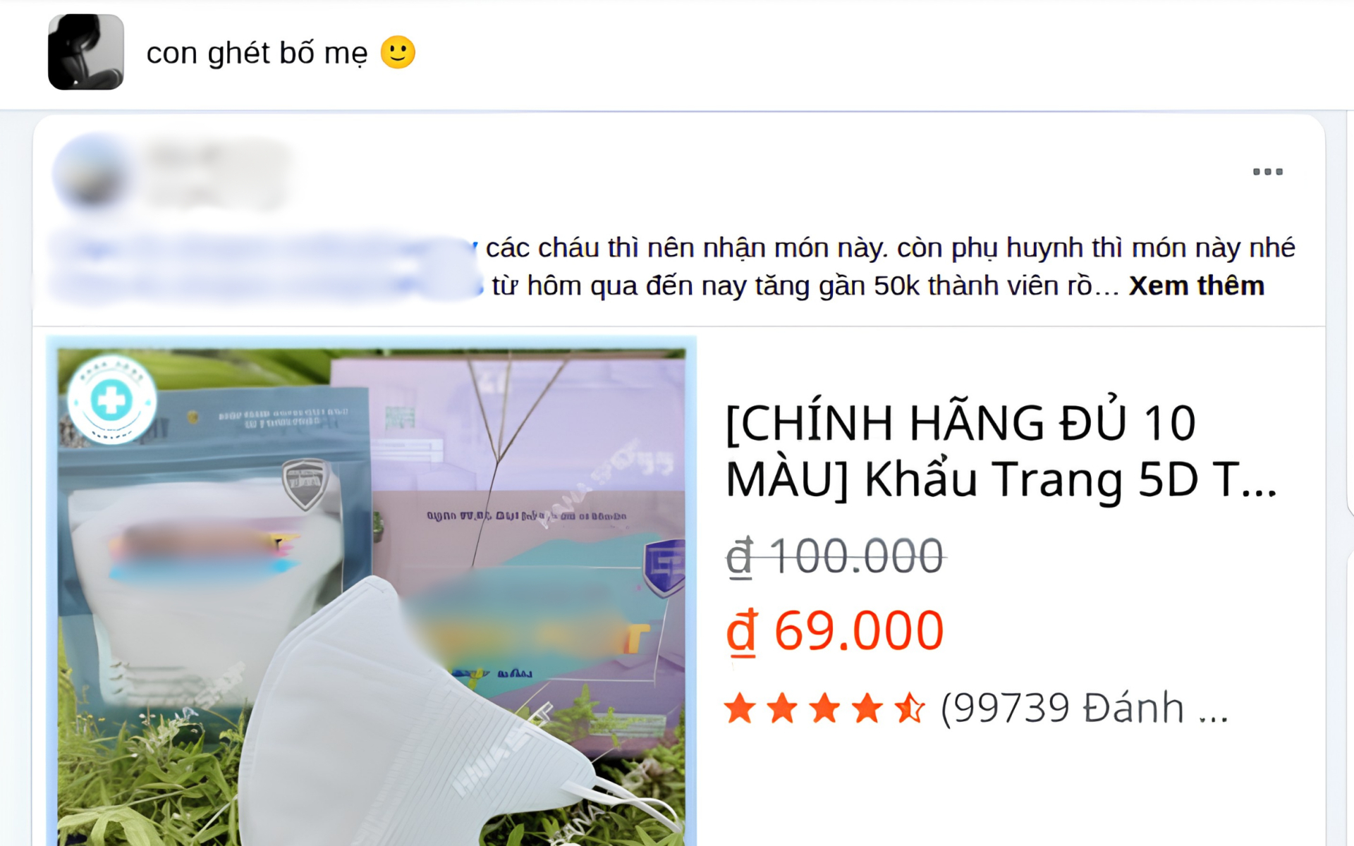Nhiều người lợi dụng gắn link bán hàng. Ảnh chụp màn hình.