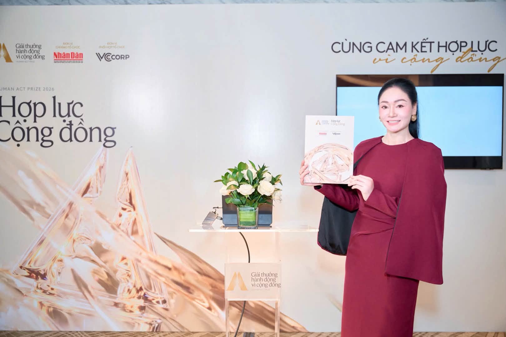 NSƯT Quách Thu Phương tại họp báo công bố Giải thưởng Hành động vì cộng đồng - Human Act Prize 2026