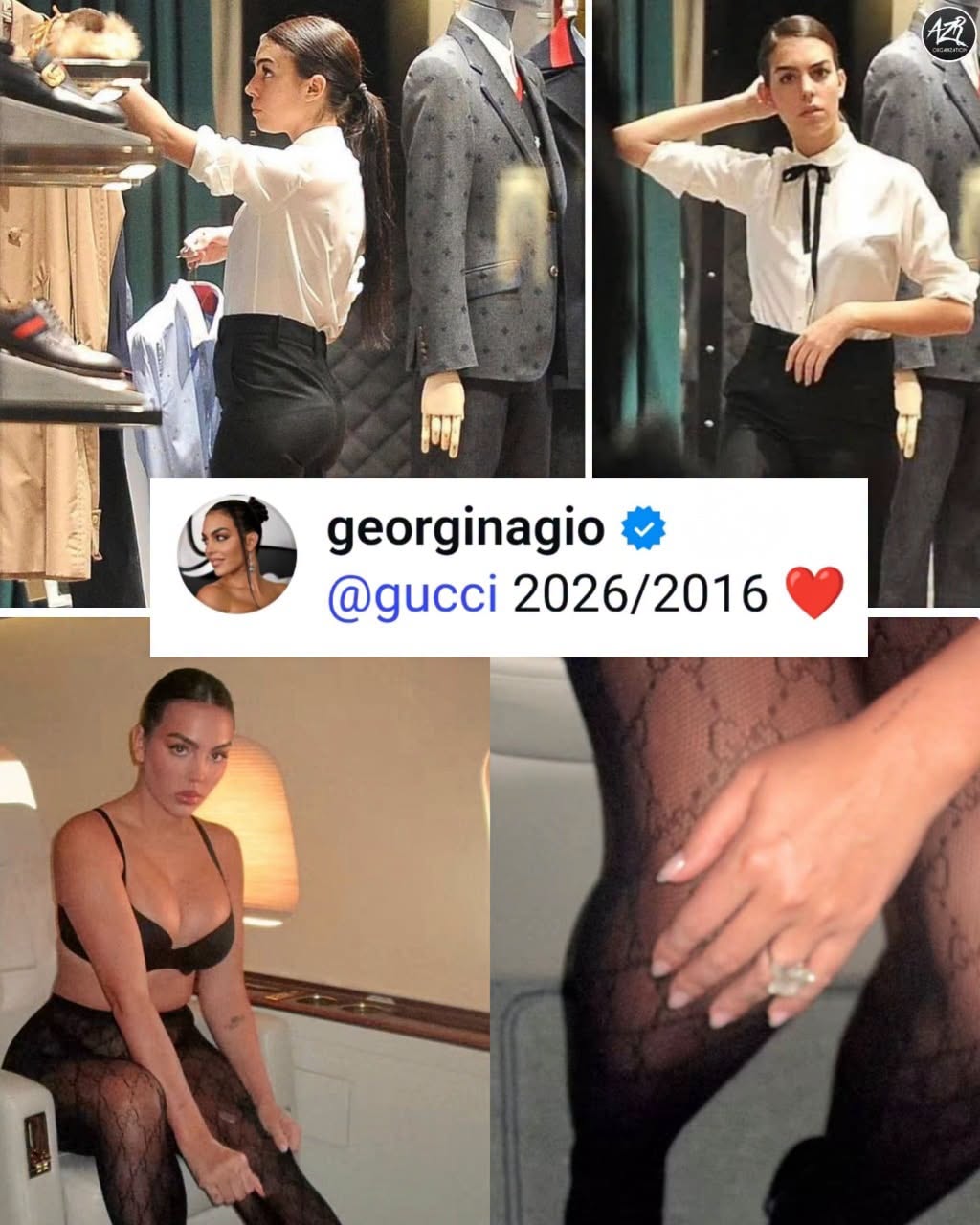 Từ cô nhân viên bán hàng năm nào, Georgina nay trở lại hàng ghế đầu của Gucci với vị thế khách mời danh dự và sức hút thương mại độc lập.