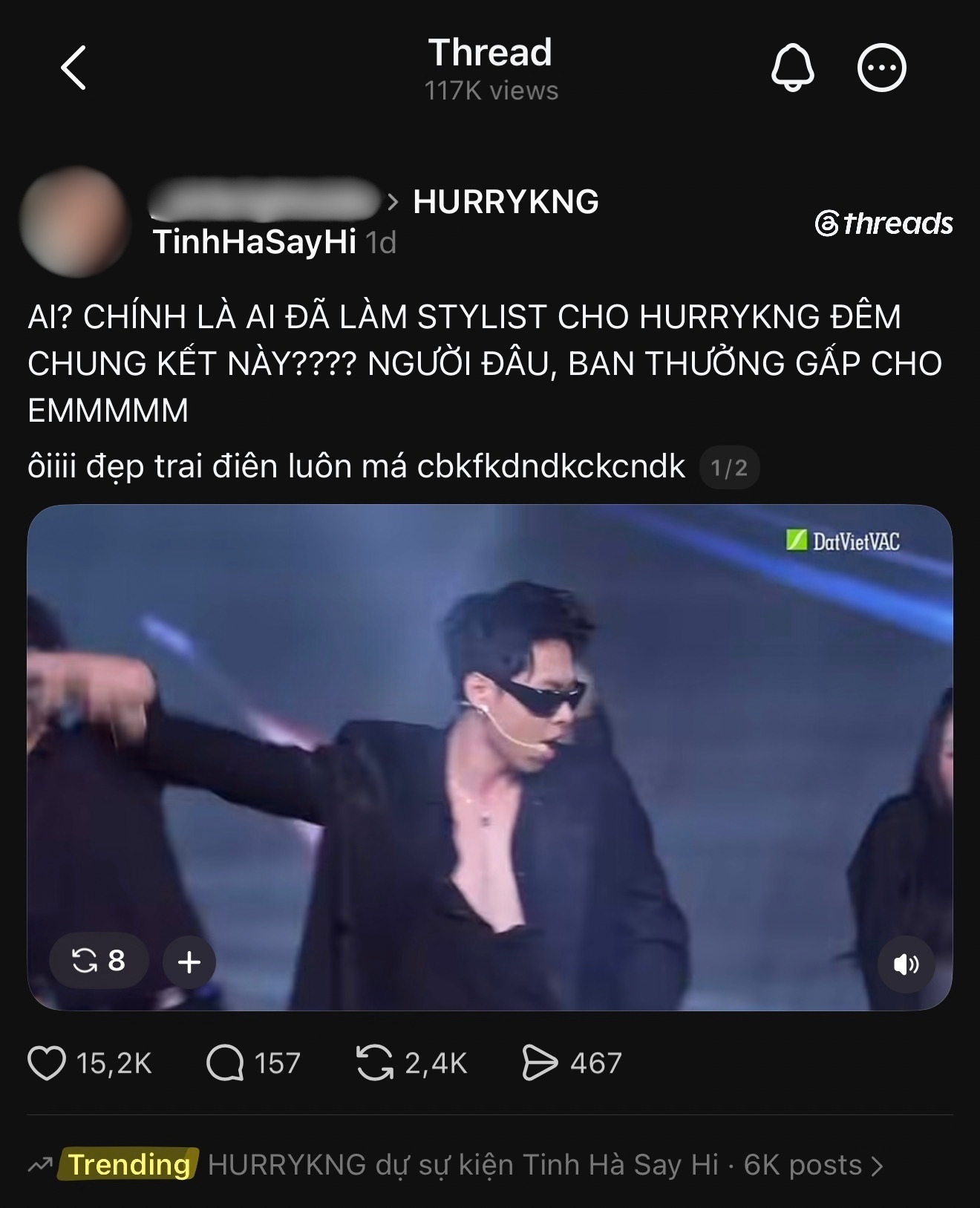 Những bài đăng với tương tác khủng, shout out stylist của HURRYKNG.