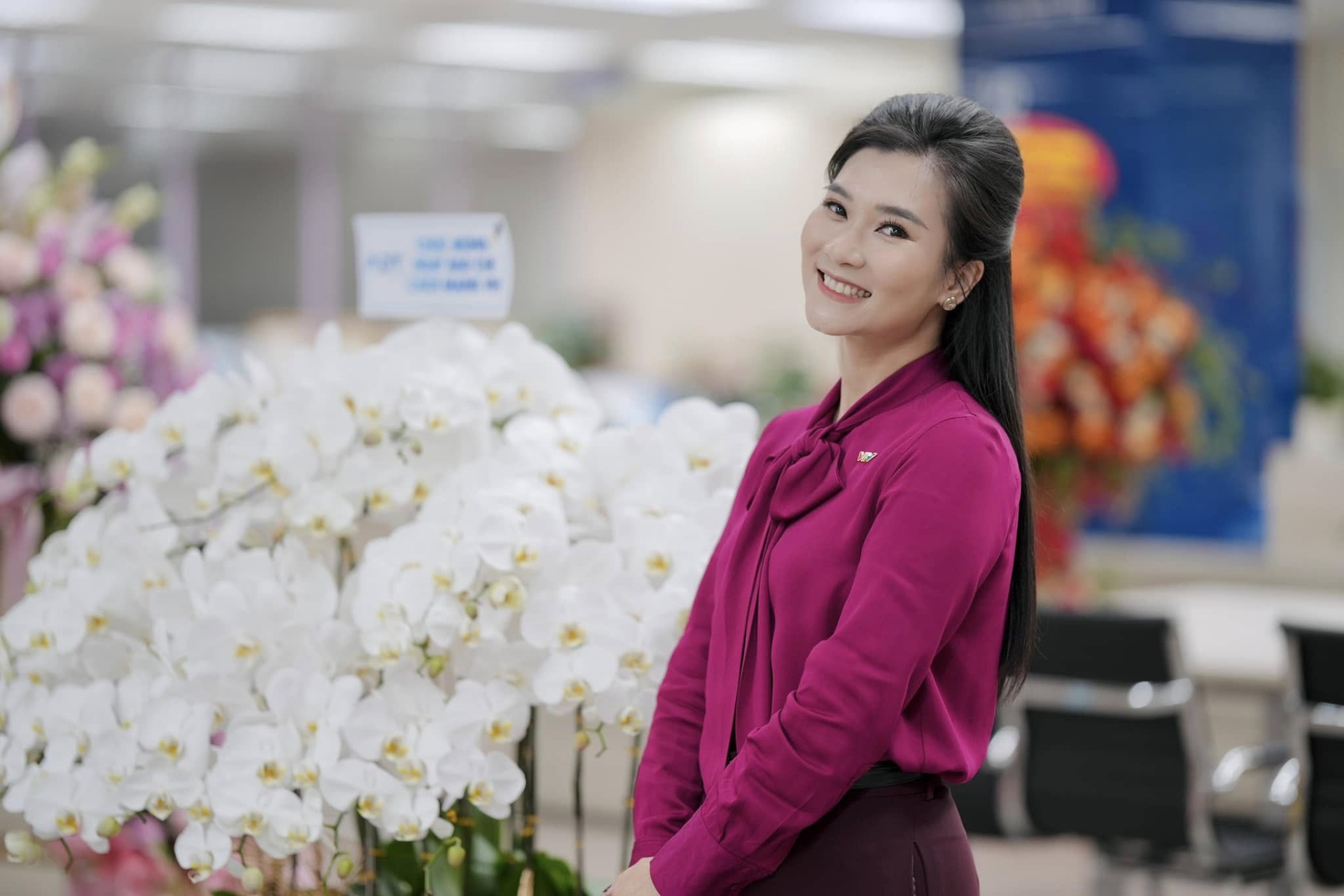 Khánh Trang gây ấn tượng với diện mạo xinh đẹp, dịu dàng