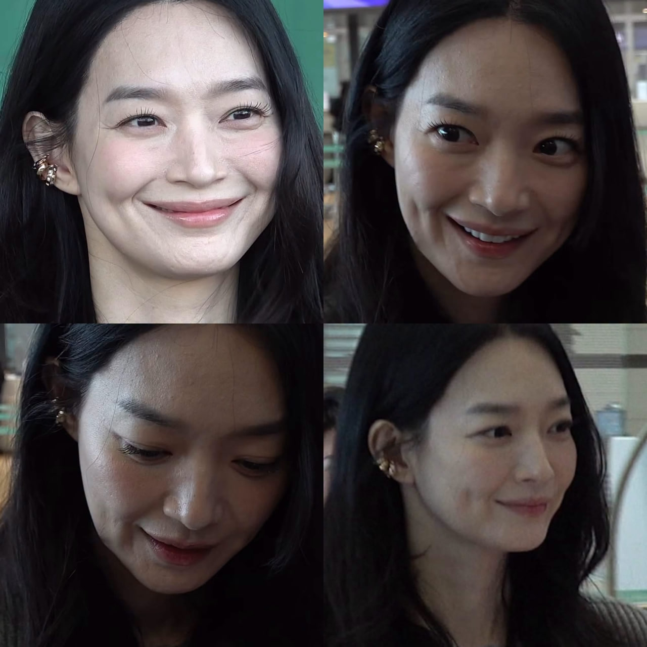 Làn da lộ khuyết điểm và dấu hiệu lão hóa của Shin Min Ah tại sân bay.
