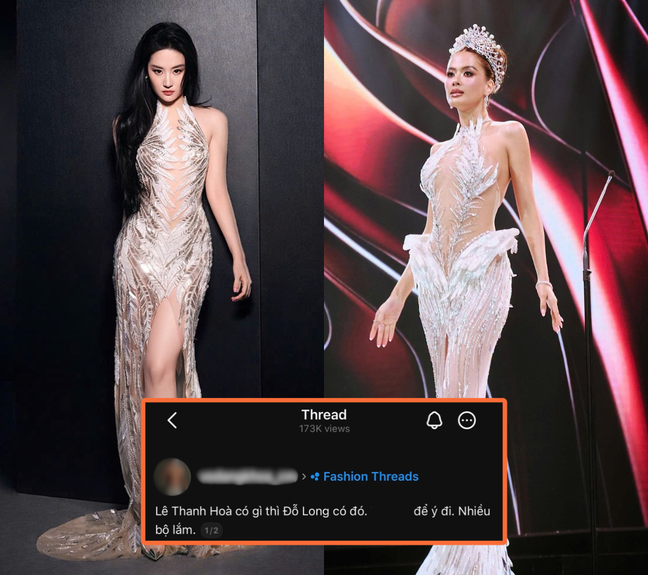 NTK Đỗ Long bị tố nhiều lần sao chép ý tưởng của NTK Lê Thanh Hoà.
