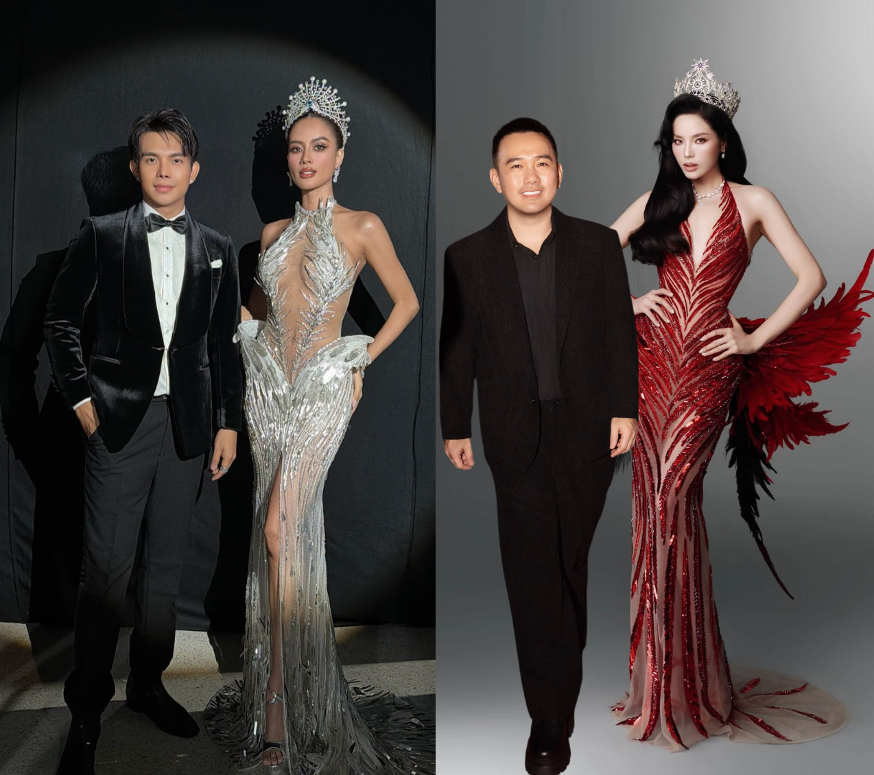 NTK Đỗ Long và Lê Thanh Hoà bên 2 thiết kế custom made dành cho hai màn final walk cũng diễn ra vào tháng 10 này.