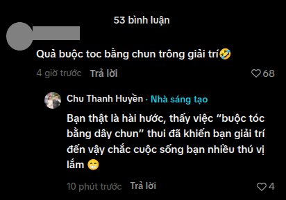 Bình luận đáp trả của Chu Thanh Huyền (Ảnh chụp màn hình)