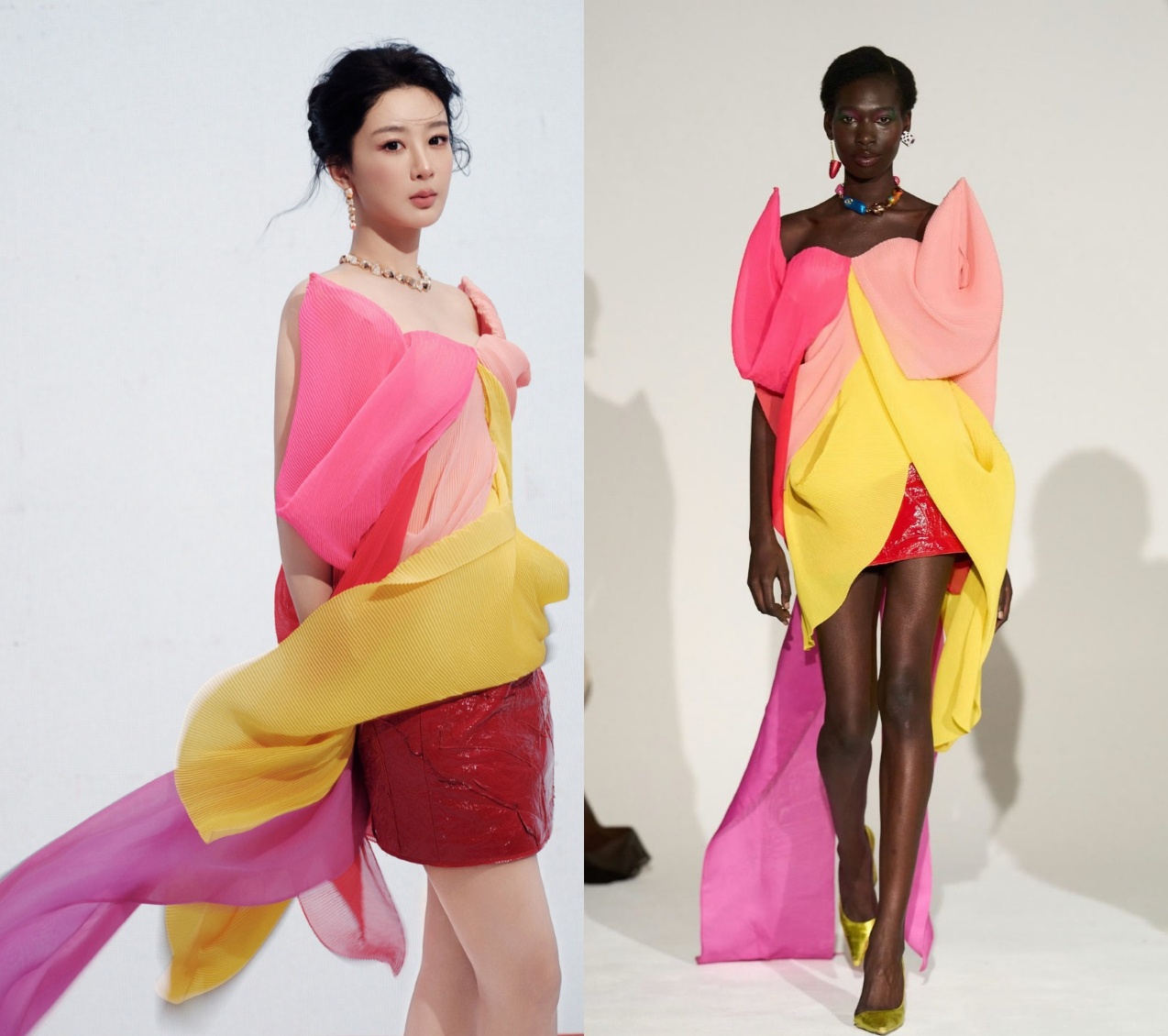 Thiết kế Haute Couture trong tạo hình đầu tiên đã châm ngòi cho làn sóng phản đối từ người hâm mộ Dương Tử.