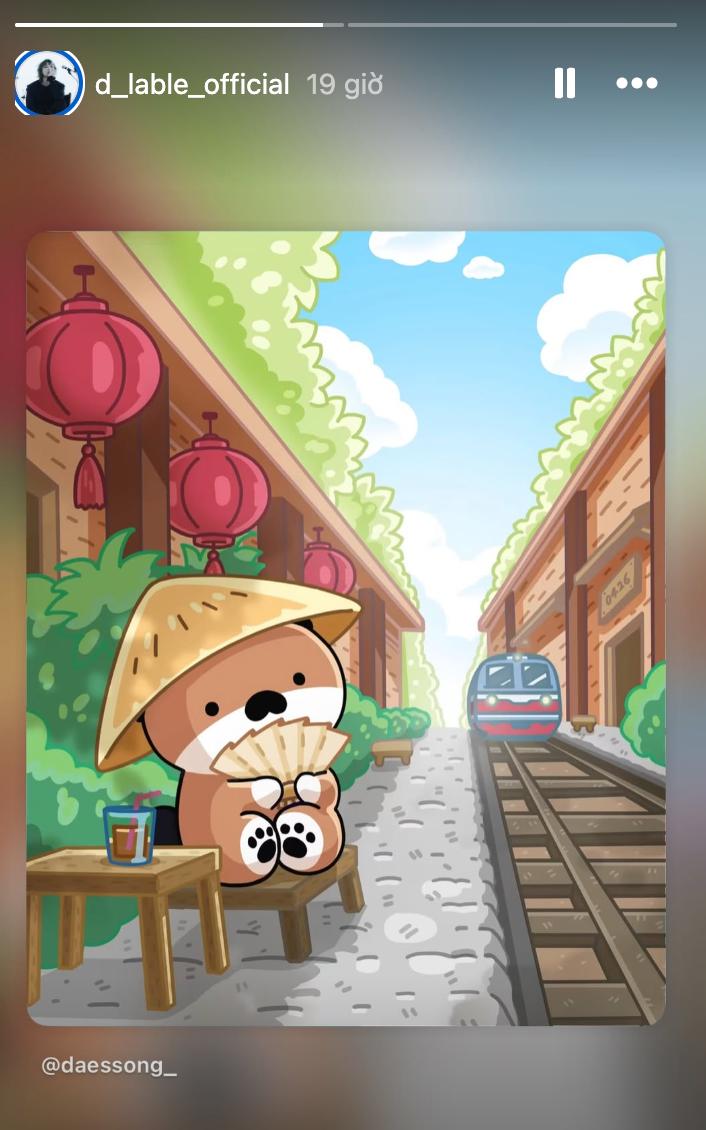Mascot của Daesung cũng thể hiện tình cảm với chuyến đi đến Việt Nam lần này  