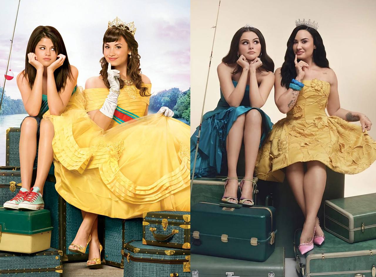 2 ngôi sao tái hiện lại poster đình đám năm nào của Princess Protection Program.