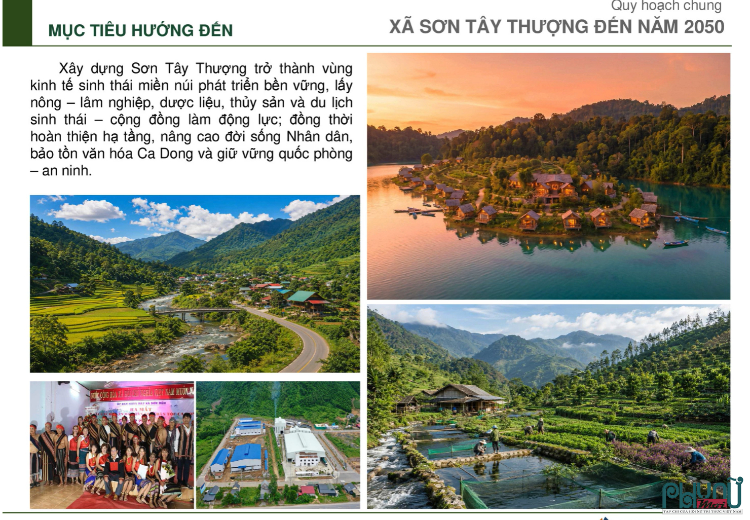 Sơn Tây Thượng đặt mục tiêu trở thành vùng kinh tế sinh thái miền núi phát triển bền vững. 