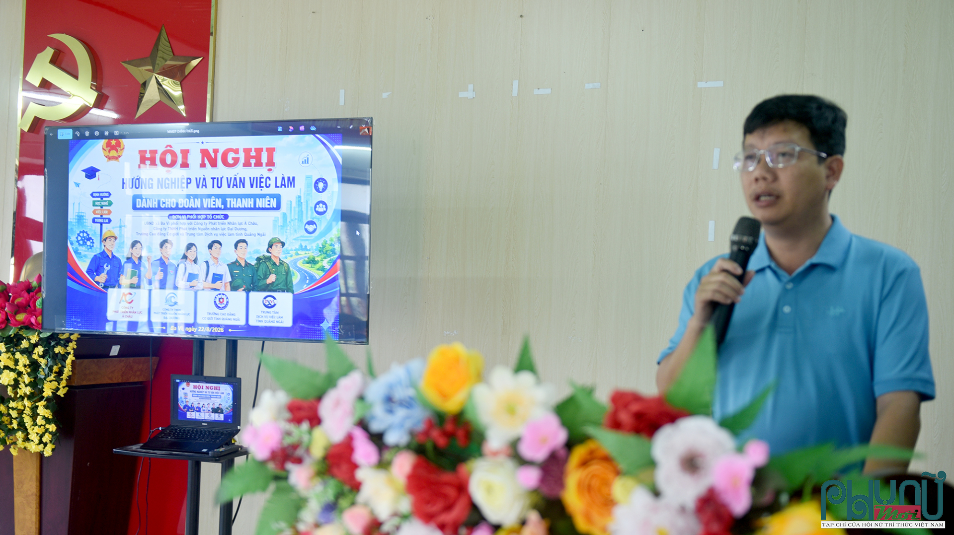 Ông Thành Minh Thuận, Chủ tịch UBND xã Ba Vì phát biểu tại Hội nghị.