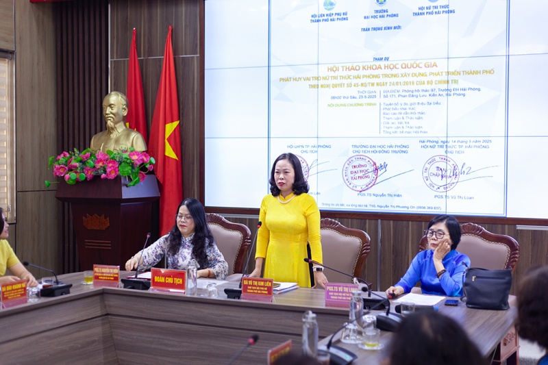 Bà Vũ Thị Kim Liên, Ủy viên Thành ủy, Chủ tịch Hội Liên hiệp Phụ nữ TP Hải Phòng