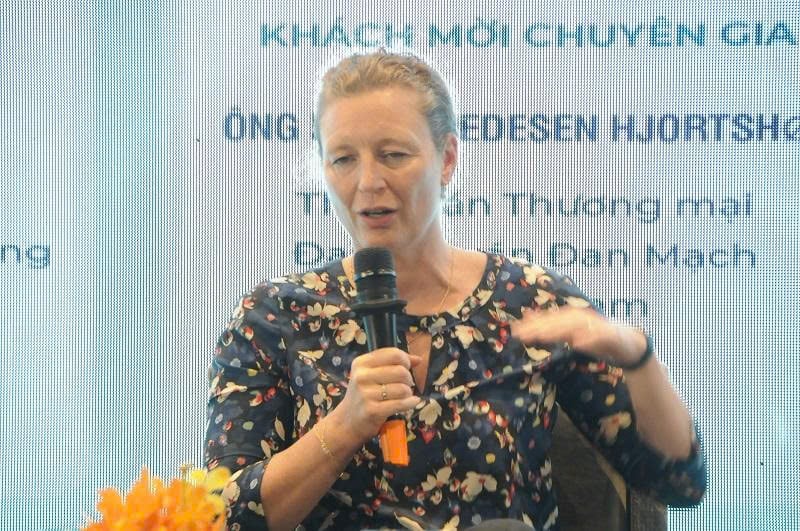 Bà Marie Gad - Giám đốc Phát triển toàn cầu & Bền vững của Liên đoàn Công nghiệp Đan Mạch (DI)