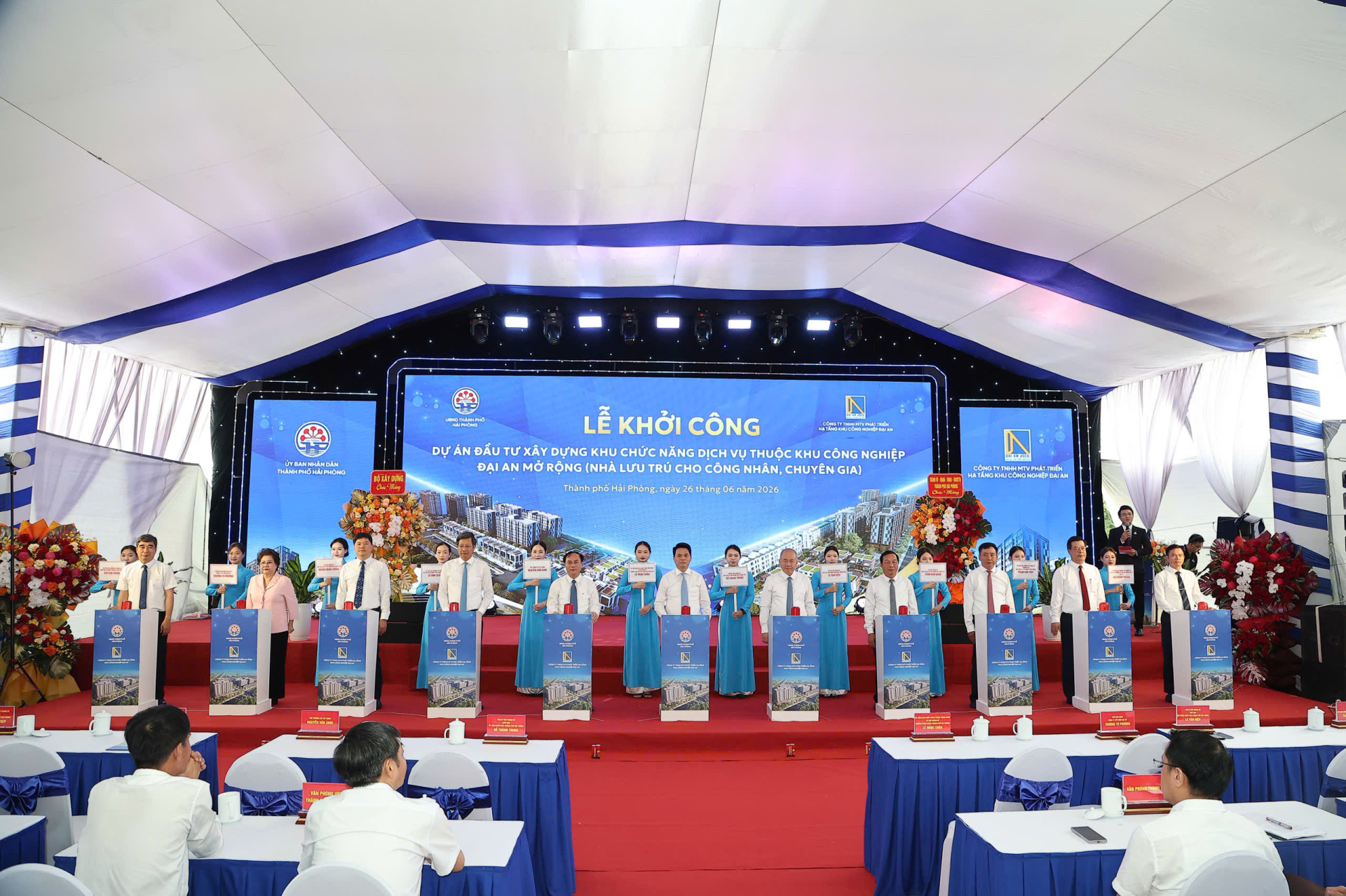 Hải Phòng khởi công dự án nhà lưu trú công nhân 1.111 tỷ đồng sáng ngày 26-6