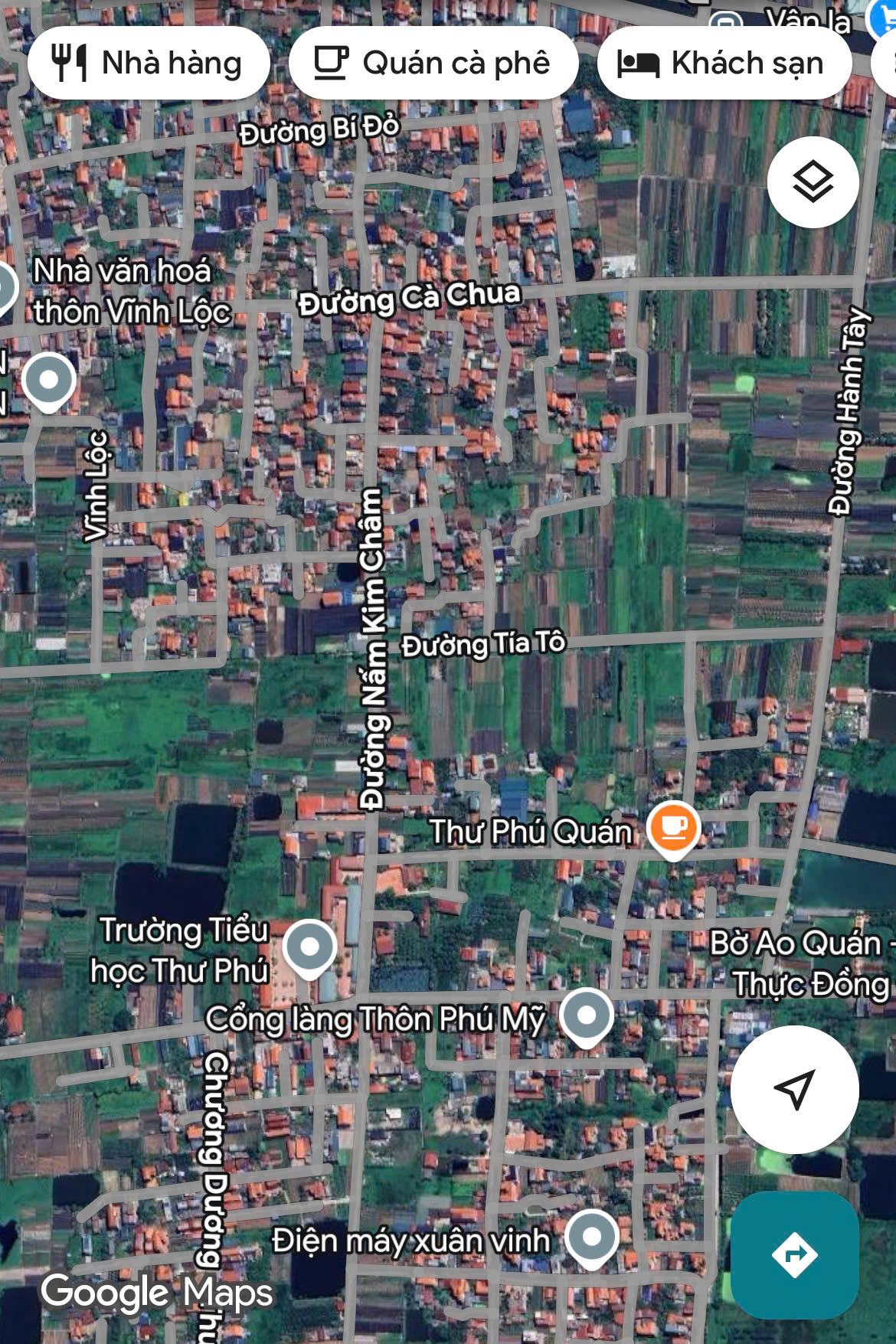 Google Maps hiển thị tên những con đường: Hành Tây, Cà Chua, Bí Đỏ, Nấm Kim Châm,... khiến cư dân mạng thích thú.