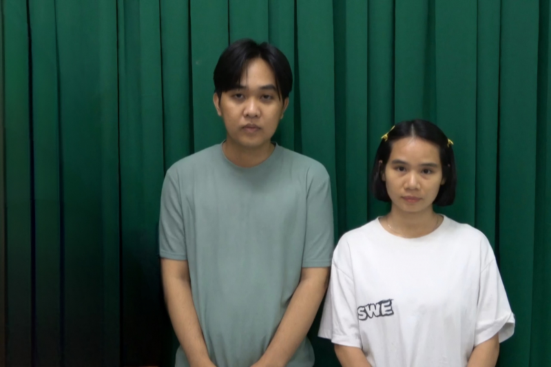 Huỳnh Văn Lam và Nguyễn Thị Thu Hà khi bị bắt giữ (Ảnh: Người lao động).