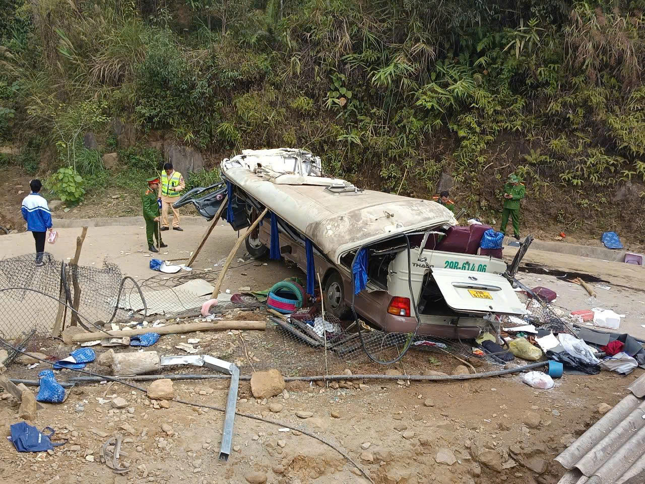 Hiện trường vụ tai nạn - Ảnh: Bộ Công an