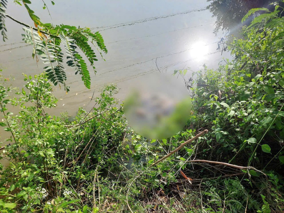 Hiện trường nơi phát hiện thi thể nạn nhân (Ảnh: phapluatplus).