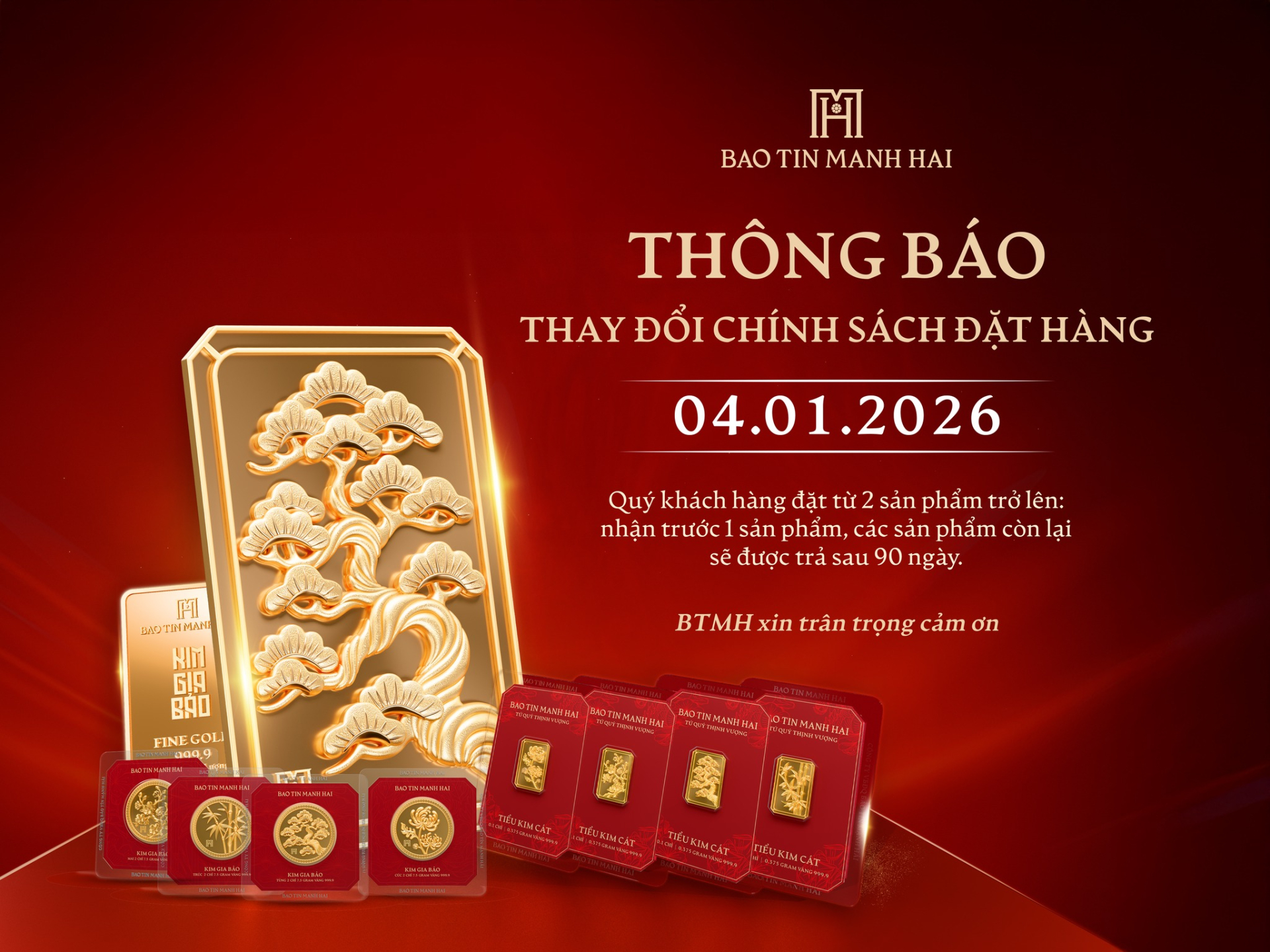 Thông báo mới của Bảo Tín Mạnh Hải.