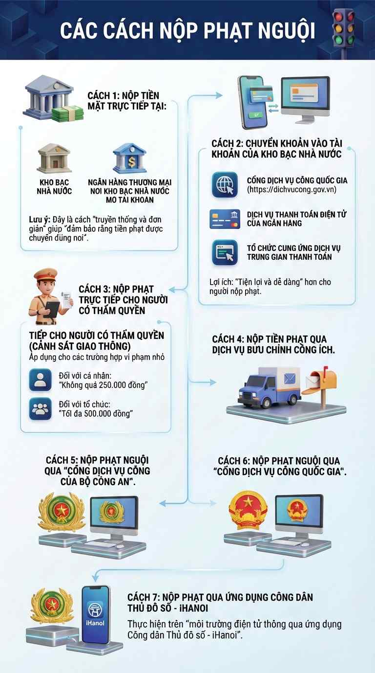 Các cách nộp phạt nguội