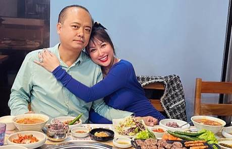 Phi Thanh Vân và bạn trai.