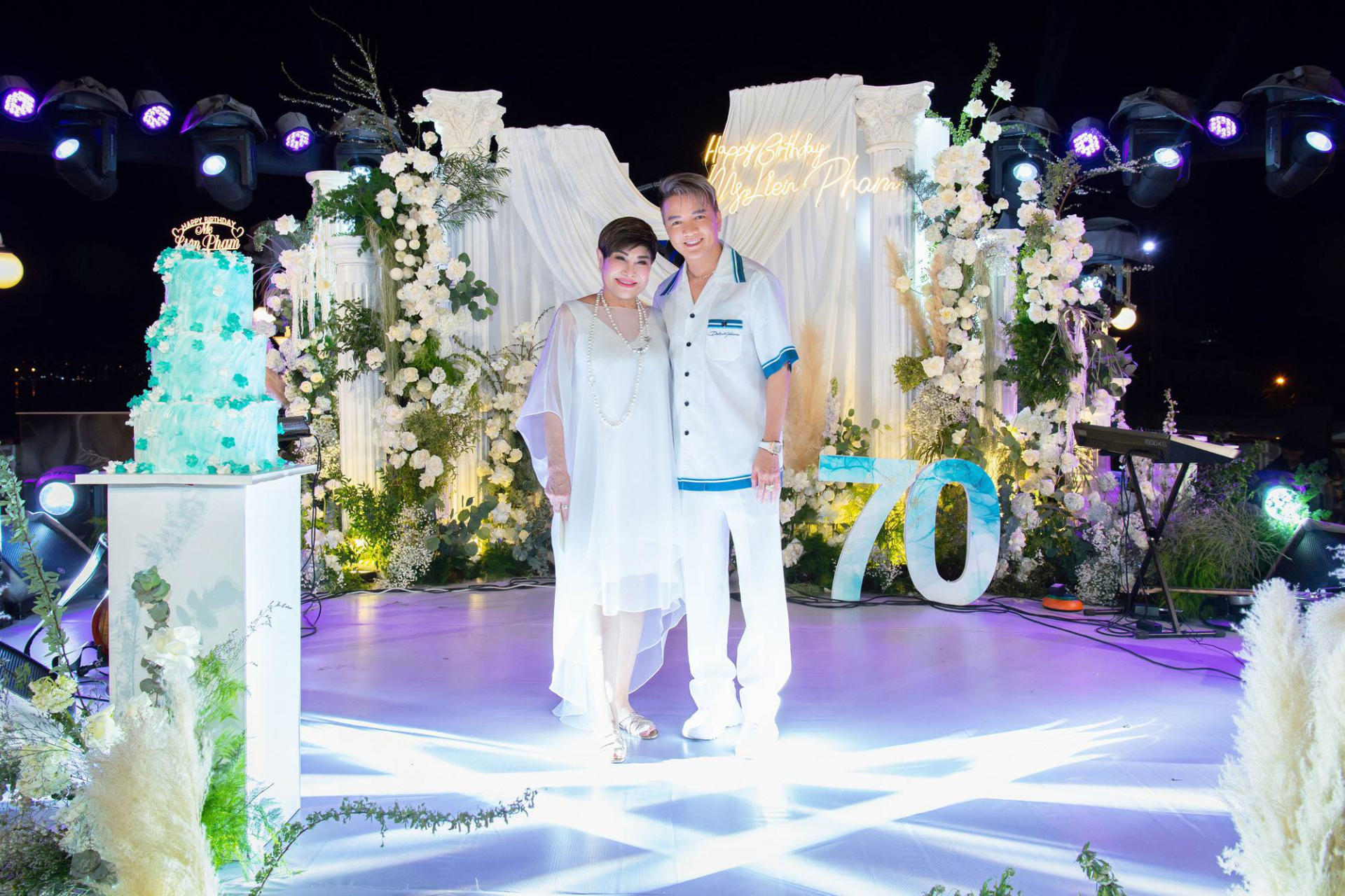 Bà Liên Phạm và chồng cũ.