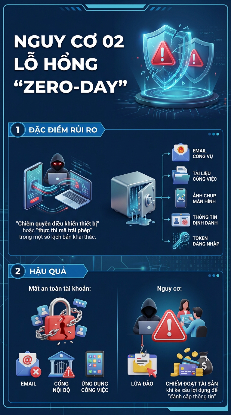 Những nguy cơ có thể xảy ra khi bị xâm nhập vào thiết bị