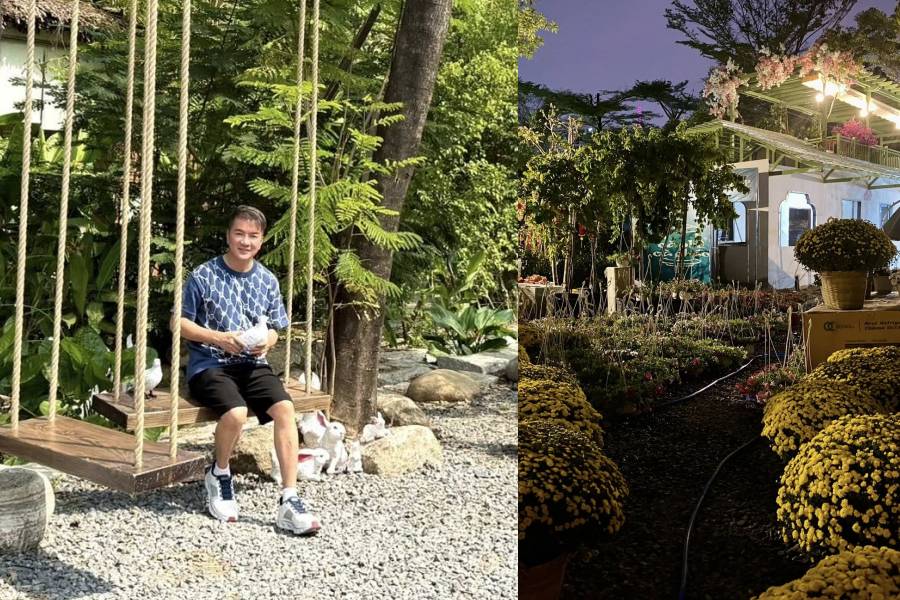 Không gian quán Đàm Vĩnh Hưng trước ngày khai trương.