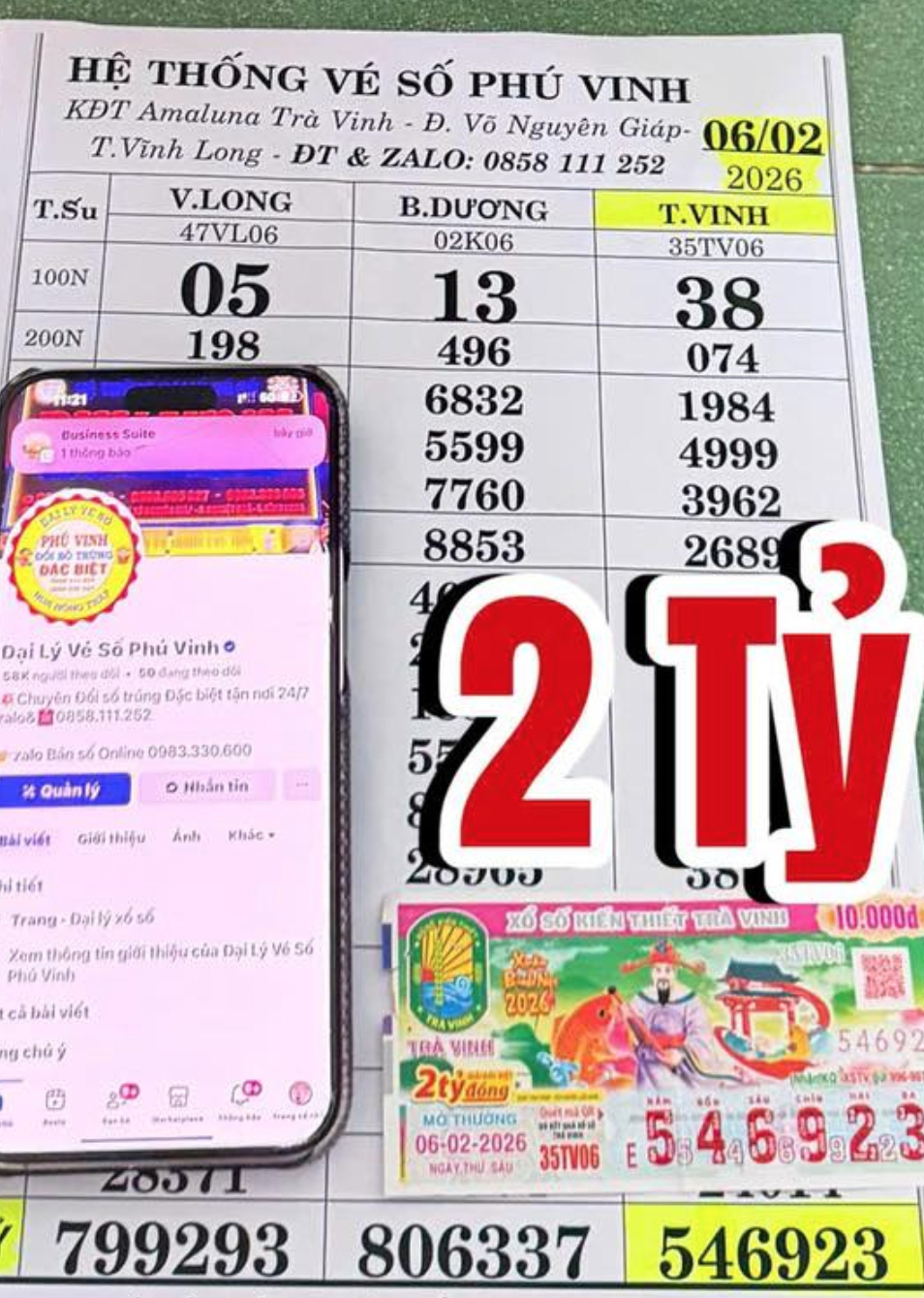 Tấm vé số mang lại may mắn cho nam thanh niên (Ảnh: Người Lao Động)