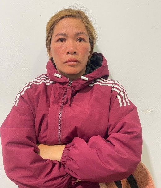 Đối tượng Ma Hương tại cơ quan Công an (Ảnh: Công an Lâm Đồng).