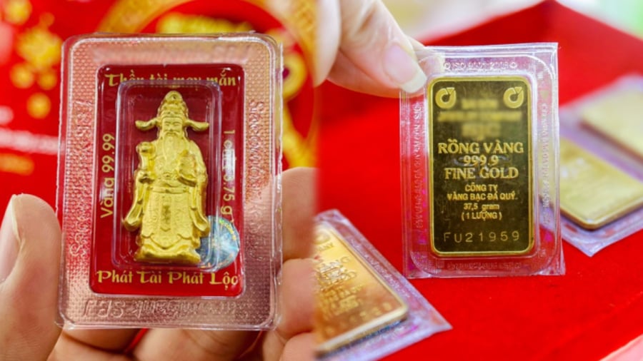Giá vàng trong nước tiếp tục tăng trước thềm Vía Thần Tài.