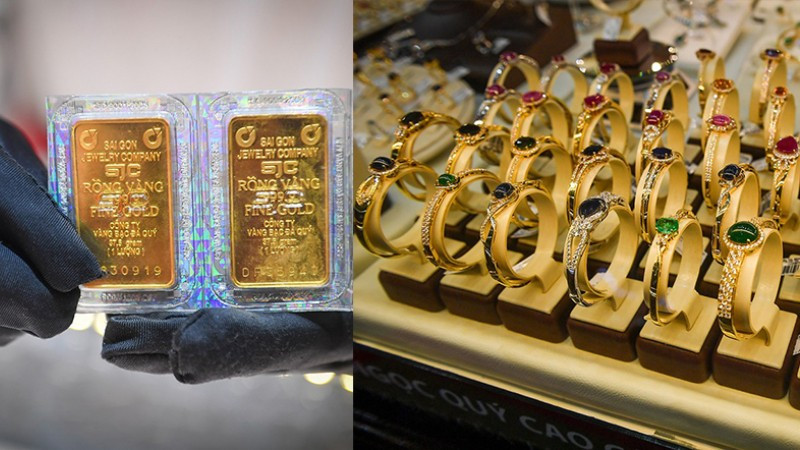 Giá vàng trong nước neo cao gần 189 triệu đồng/lượng. Ảnh: Báo Nhân Dân